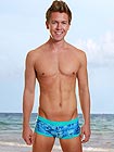 Modus Vivendi Text Print Square cut swim trunk