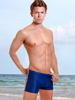 Modus Vivendi Full Cut Swim Trunks with Stripes