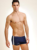 WildmanT Midcut Swim Trunk with Stripe