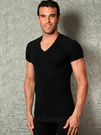 DOREANSE Thermal V-neck Tee