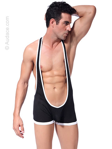 SXYFKR Sexy Mesh Wrestling Suit