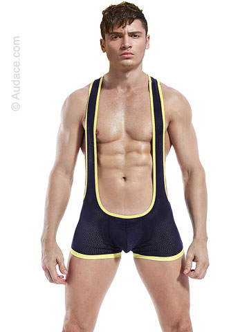 SXYFKR Sexy Mesh Wrestling Suit